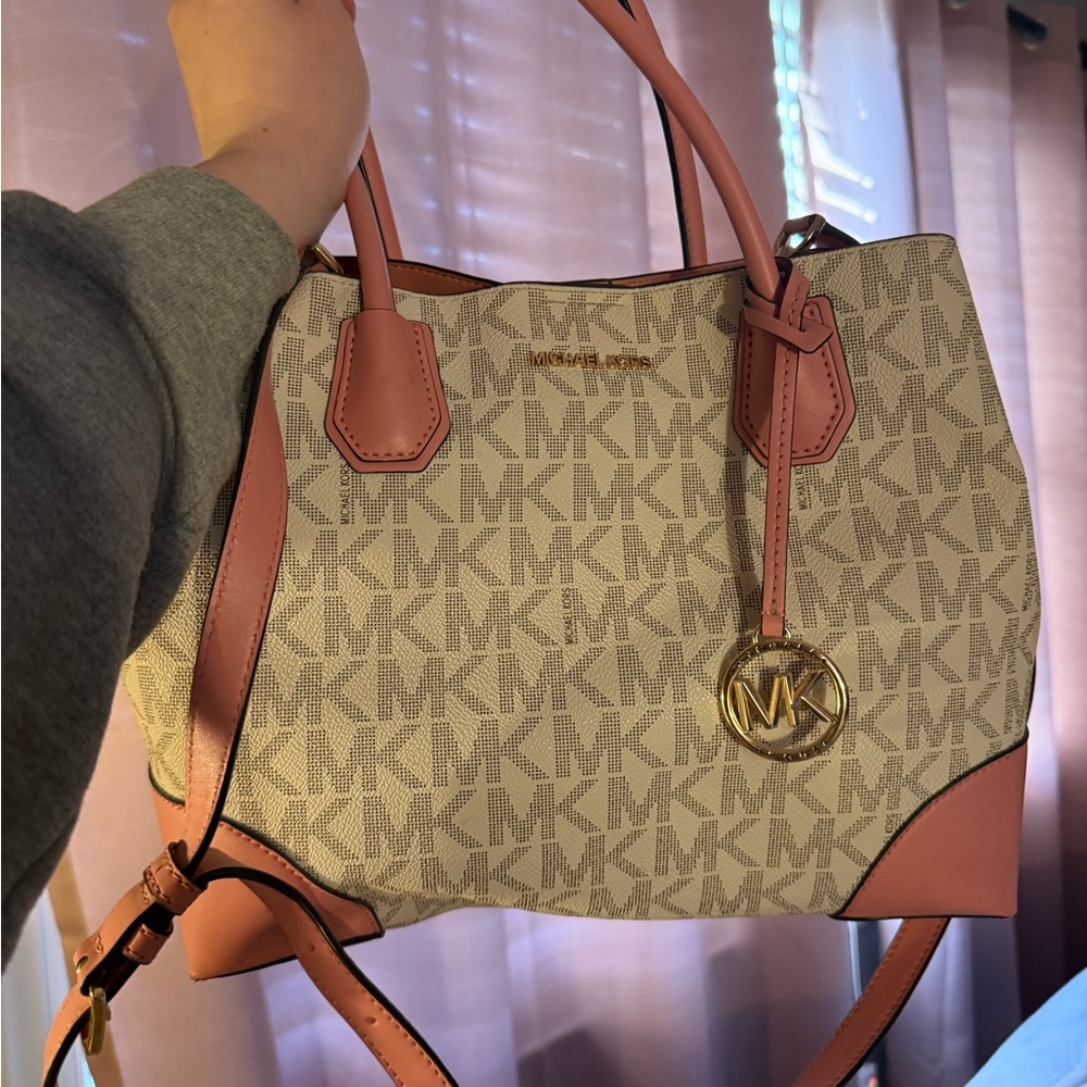 Michael Kors Pink and Cream Women's Bag